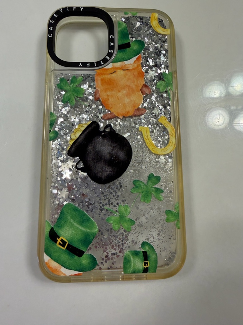 Casetify Floating Glitter St. Patrick's iPhone 13 Case